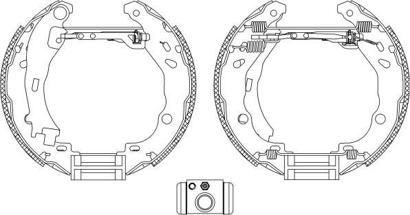 HELLA PAGID 8DB 355 004-921 - Комплект тормозных колодок, барабанные autospares.lv