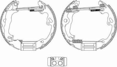 HELLA PAGID 8DB 355 004-971 - Комплект тормозных колодок, барабанные autospares.lv