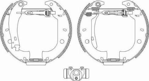 HELLA PAGID 8DB355004421 - Комплект тормозных колодок, барабанные autospares.lv