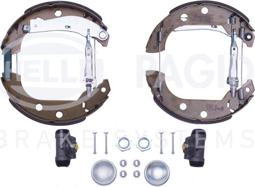 HELLA PAGID 8DB 355 004-591 - Комплект тормозных колодок, барабанные autospares.lv