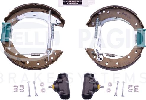 HELLA PAGID 8DB 355 004-661 - Комплект тормозных колодок, барабанные autospares.lv