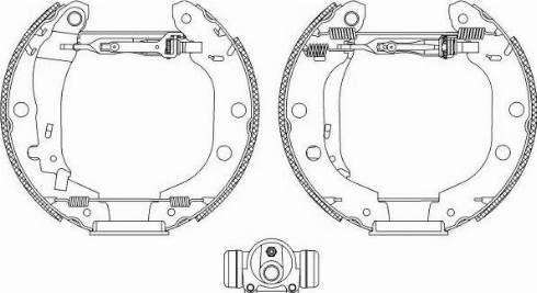 HELLA PAGID 8DB 355 004-601 - Комплект тормозных колодок, барабанные autospares.lv