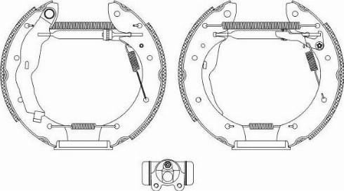 HELLA PAGID 8DB 355 004-621 - Комплект тормозных колодок, барабанные autospares.lv