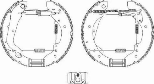 HELLA PAGID 8DB355004061 - Комплект тормозных колодок, барабанные autospares.lv