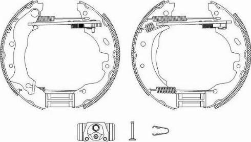 HELLA PAGID 8DB 355 004-101 - Комплект тормозных колодок, барабанные autospares.lv