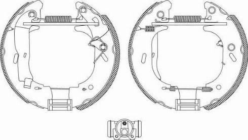 HELLA PAGID 8DB355004131 - Комплект тормозных колодок, барабанные autospares.lv