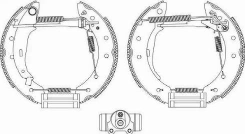 HELLA PAGID 8DB355004791 - Комплект тормозных колодок, барабанные autospares.lv