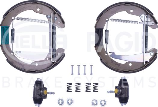 HELLA PAGID 8DB 355 004-721 - Комплект тормозных колодок, барабанные autospares.lv