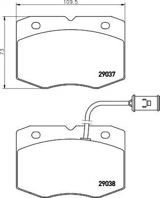 HELLA PAGID 8DB 355 005-491 - Тормозные колодки, дисковые, комплект autospares.lv