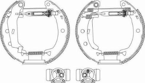 HELLA PAGID 8DB355005151 - Комплект тормозных колодок, барабанные autospares.lv