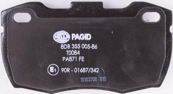 HELLA PAGID 8DB 355 005-861 - Тормозные колодки, дисковые, комплект autospares.lv