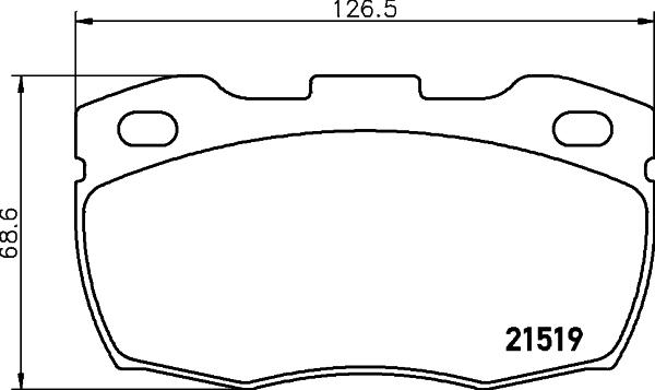 HELLA PAGID 8DB 355 005-861 - Тормозные колодки, дисковые, комплект autospares.lv