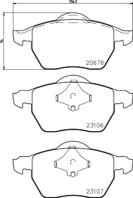 HELLA PAGID 8DB 355 006-921 - Тормозные колодки, дисковые, комплект autospares.lv