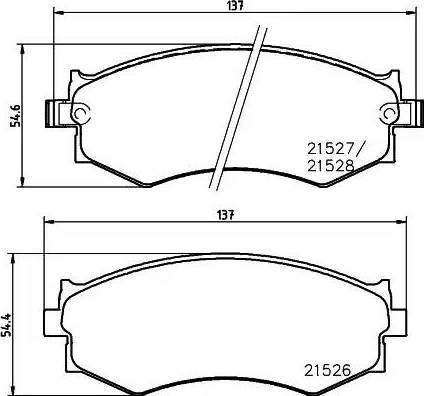 Pemebla JAPPA-142AF - Тормозные колодки, дисковые, комплект autospares.lv