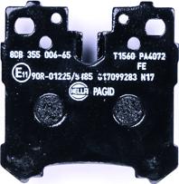 HELLA PAGID 8DB 355 006-651 - Тормозные колодки, дисковые, комплект autospares.lv