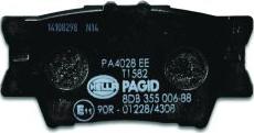 HELLA PAGID 8DB 355 006-881 - Тормозные колодки, дисковые, комплект autospares.lv