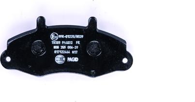 HELLA PAGID 8DB 355 006-391 - Тормозные колодки, дисковые, комплект autospares.lv