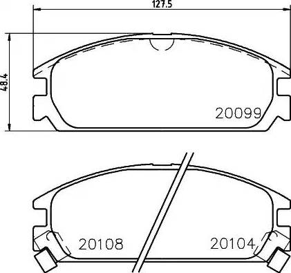 HELLA PAGID 8DB 355 006-261 - Тормозные колодки, дисковые, комплект autospares.lv