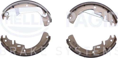 HELLA PAGID 8DB 355 000-081 - Комплект тормозных колодок, барабанные autospares.lv