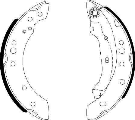 HELLA PAGID 8DB 355 000-371 - Комплект тормозных колодок, барабанные autospares.lv