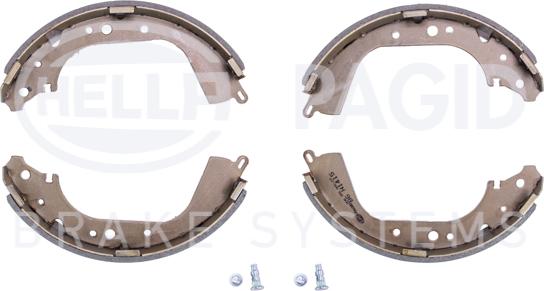 HELLA PAGID 8DB 355 000-231 - Комплект тормозных колодок, барабанные autospares.lv