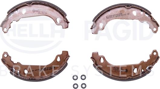 HELLA PAGID 8DB 355 001-351 - Комплект тормозных колодок, барабанные autospares.lv