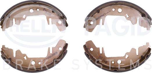 HELLA PAGID 8DB 355 001-711 - Комплект тормозных колодок, барабанные autospares.lv