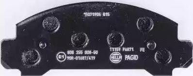 HELLA PAGID 8DB 355 008-501 - Тормозные колодки, дисковые, комплект autospares.lv