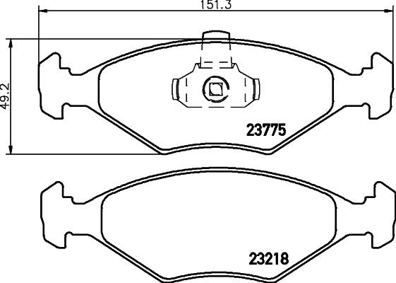 HELLA PAGID 8DB 355 008-511 - Тормозные колодки, дисковые, комплект autospares.lv