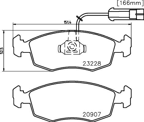 HELLA PAGID 8DB 355 008-521 - Тормозные колодки, дисковые, комплект autospares.lv