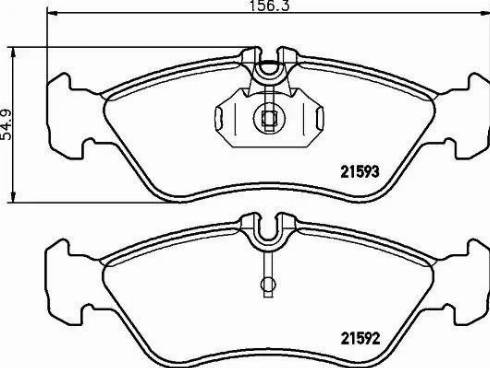 HELLA PAGID 8DB 355 008-161 - Тормозные колодки, дисковые, комплект autospares.lv