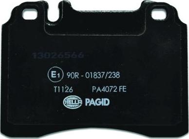 HELLA PAGID 8DB 355 008-181 - Тормозные колодки, дисковые, комплект autospares.lv