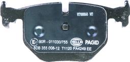 HELLA PAGID 8DB 355 008-121 - Тормозные колодки, дисковые, комплект autospares.lv