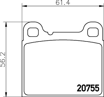 HELLA PAGID 8DB 355 008-801 - Тормозные колодки, дисковые, комплект autospares.lv