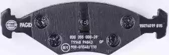 HELLA PAGID 8DB 355 008-391 - Тормозные колодки, дисковые, комплект autospares.lv