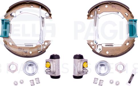 HELLA PAGID 8DB 355 003-671 - Комплект тормозных колодок, барабанные autospares.lv