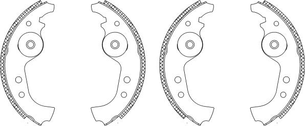 HELLA PAGID 8DB 355 003-091 - Комплект тормозных колодок, барабанные autospares.lv