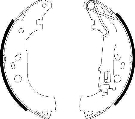 HELLA PAGID 8DB 355 003-051 - Комплект тормозных колодок, барабанные autospares.lv