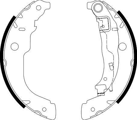 HELLA PAGID 8DB 355 003-031 - Комплект тормозных колодок, барабанные autospares.lv