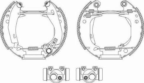 HELLA PAGID 8DB355003841 - Комплект тормозных колодок, барабанные autospares.lv