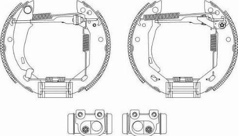 HELLA PAGID 8DB 355 003-831 - Комплект тормозных колодок, барабанные autospares.lv