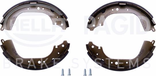 HELLA PAGID 8DB 355 002-131 - Комплект тормозных колодок, барабанные autospares.lv