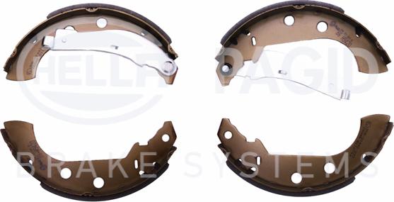 HELLA PAGID 8DB 355 002-381 - Комплект тормозных колодок, барабанные autospares.lv