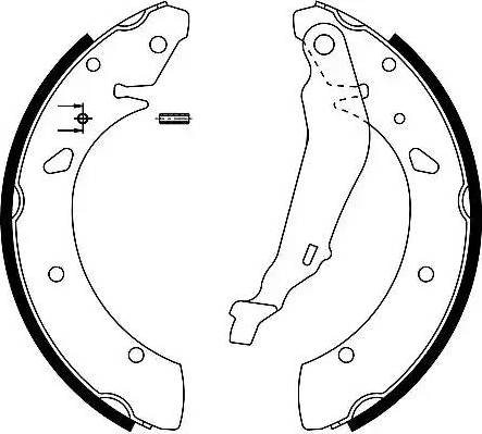 HELLA PAGID 8DB 355 002-281 - Комплект тормозных колодок, барабанные autospares.lv