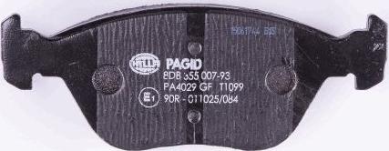 HELLA PAGID 8DB 355 007-931 - Тормозные колодки, дисковые, комплект autospares.lv