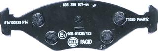 HELLA PAGID 8DB 355 007-441 - Тормозные колодки, дисковые, комплект autospares.lv