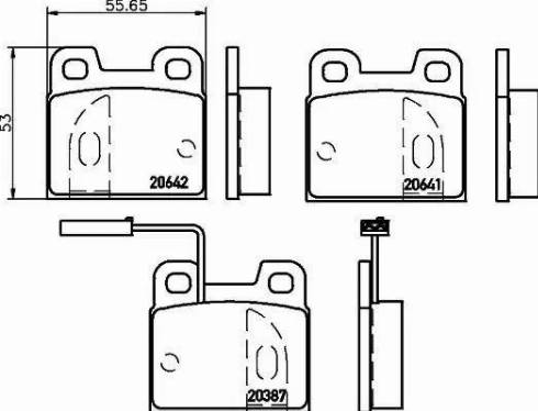 HELLA PAGID 8DB 355 007-621 - Тормозные колодки, дисковые, комплект autospares.lv