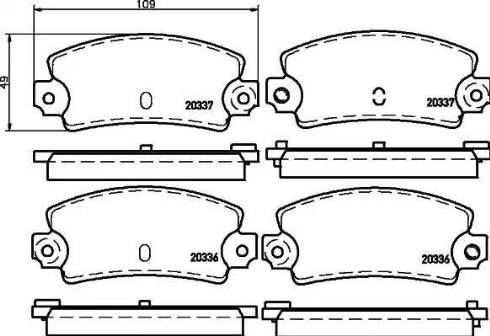 HELLA PAGID 8DB 355 007-131 - Тормозные колодки, дисковые, комплект autospares.lv