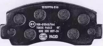 HELLA PAGID 8DB 355 007-241 - Тормозные колодки, дисковые, комплект autospares.lv