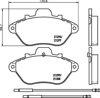 HELLA PAGID 8DB 355 019-001 - Тормозные колодки, дисковые, комплект autospares.lv